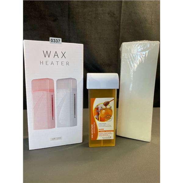 Lot of 1 Waxing Kit - Heated Roll-On Wax Warmer Kit w/ Applicator Sheets & Wax - Brand New!