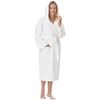 Image 4 : Lot of 1 Arus Women's Hooded Bath Robe - White - Fits Size L-XL - Brand New