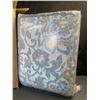 Image 2 : Lot of 1 Molly+Rocky 3PC Queen Size Quilt/Comforter Set - Blue Floral - 90x92 inch - Brand New!