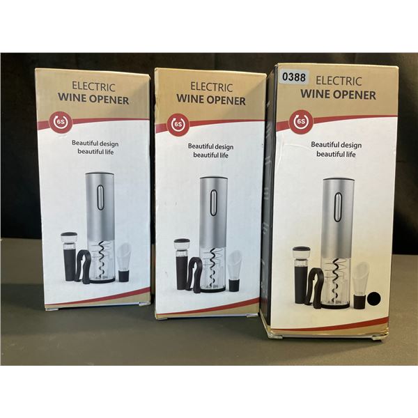Lot of 3 Electric Wine Openers - Brand New