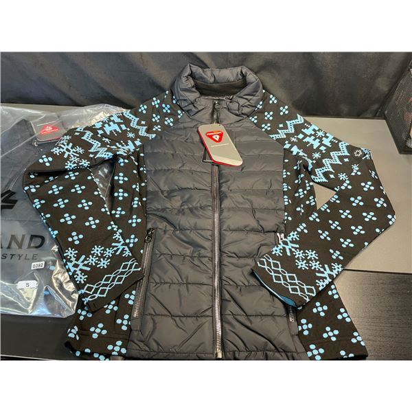 Lot of 2 Newland Sport & Lifestyle Women's Full-Zip Performance Ski Sweaters - NEW - Size Small