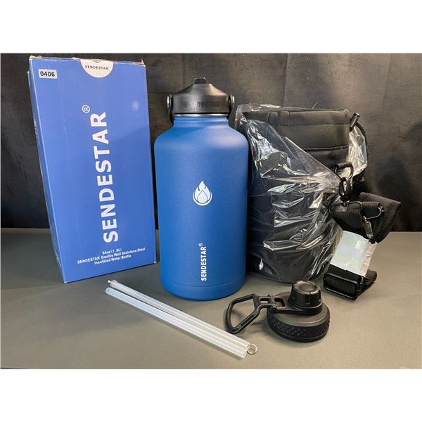 Lot of 1 Sendestar Double Wall Stainless Steel Insulated Water Bottle - Large 1.8L (64oz) - NEW