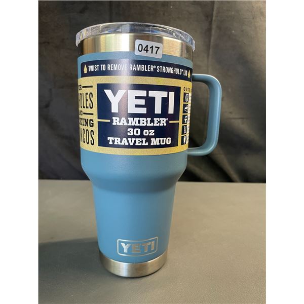 Lot of 1 YETI Rambler 30oz Tumbler Mug with Handle - Blue - Brand New!