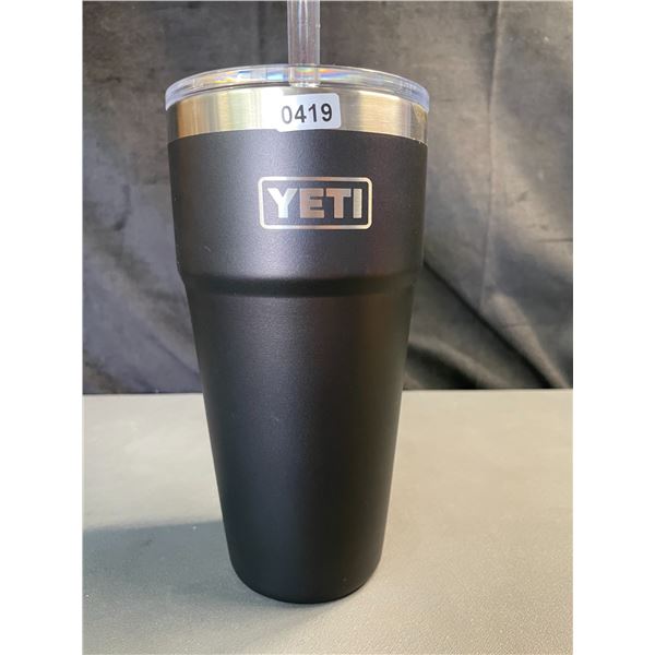 Lot of 1 YETI Rambler Straw Cup - Black - Brand New!