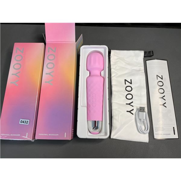 Lot of 2 Zooyy Rechargeable Personal Massagers/Adult Sex Toys for Women - Quiet & Waterpoof - NEW