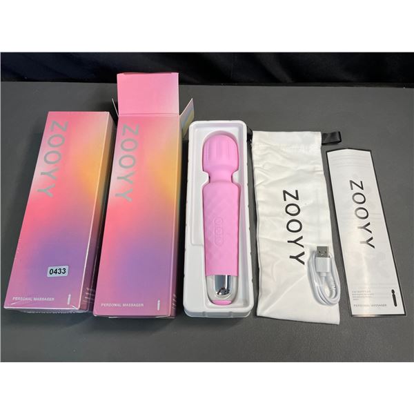 Lot of 2 Zooyy Rechargeable Personal Massagers/Adult Sex Toys for Women - Quiet & Waterpoof - NEW