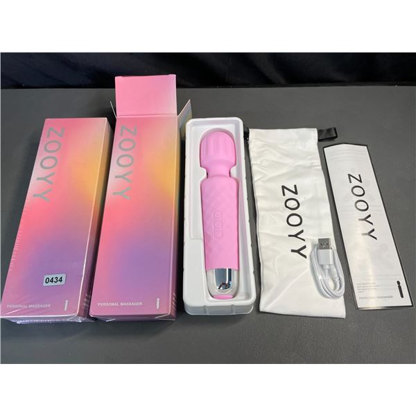 Lot of 2 Zooyy Rechargeable Personal Massagers/Adult Sex Toys for Women - Quiet & Waterpoof - NEW