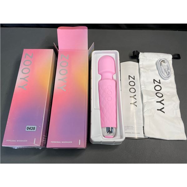 Lot of 2 Zooyy Rechargeable Personal Massagers/Adult Sex Toys for Women - Quiet & Waterpoof - NEW