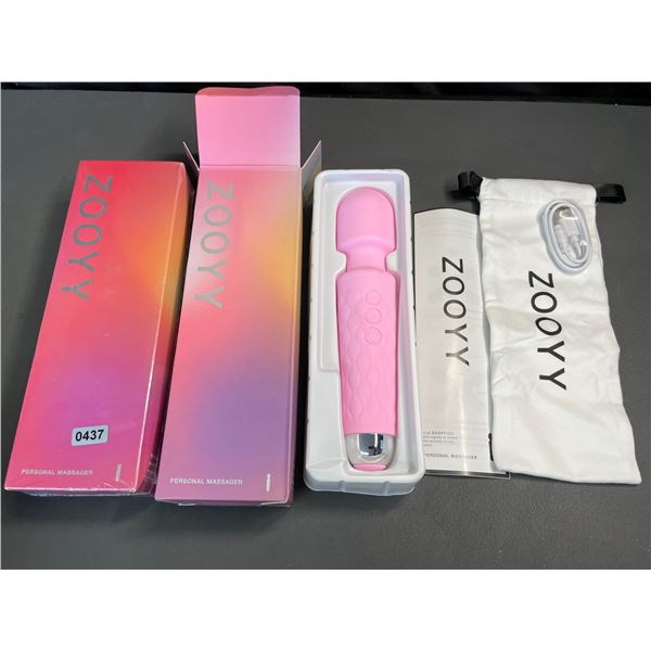 Lot of 2 Zooyy Rechargeable Personal Massagers/Adult Sex Toys for Women - Quiet & Waterpoof - NEW