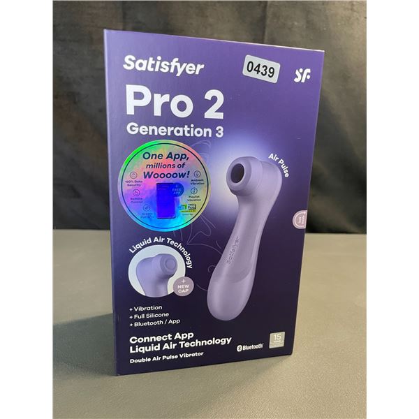 Lot of 1 Satisfyer Pro 2 Generation 3 - Double Air Pulse Vibrator/Sex Toy w/ App Control - Brand New
