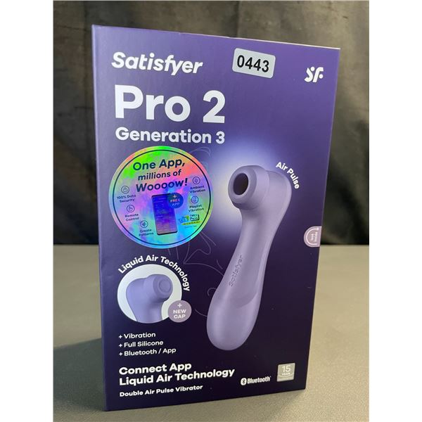 Lot of 1 Satisfyer Pro 2 Generation 3 - Double Air Pulse Vibrator/Sex Toy w/ App Control - Brand New