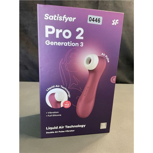 Lot of 1 Satisfyer Pro 2 Generation 3 - Double Air Pulse Vibrator/Sex Toy w/ App Control - Brand New