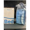 Image 1 : Lot of 1 Bedsure Essentials Sherpa Plush Blanket - 50 x 60 inch - Blue/White - Brand New