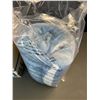 Image 3 : Lot of 1 Bedsure Essentials Sherpa Plush Blanket - 50 x 60 inch - Blue/White - Brand New