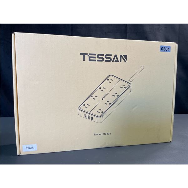 Lot of 1 Tessan Surge Protector/Power Strip with 8 Outlets & 3 USB Ports - Brand New!