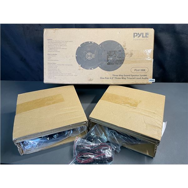 Lot of 1 PYLE PL613BK Three-Way Sound Speaker System - Brand New