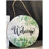 Image 2 : Lot of 4 "Welcome" Jungle/Botanical Style Signs - Brand New