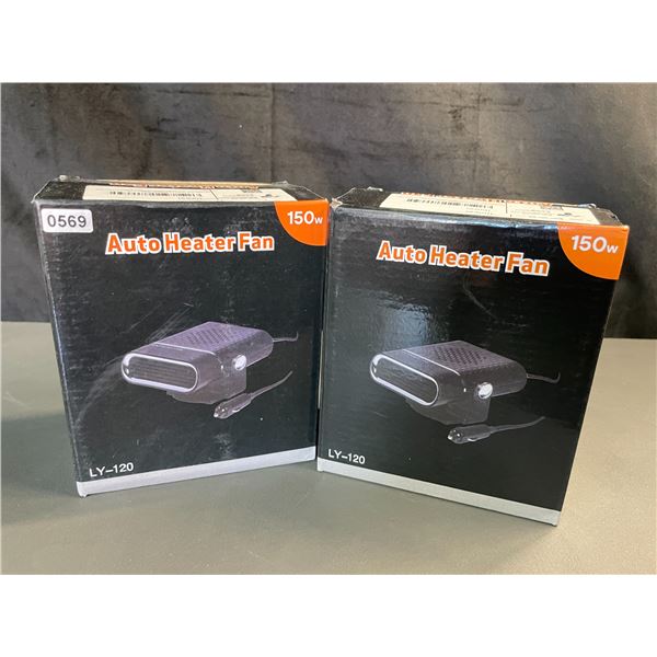 Lot of 2 Auto Heater Fans for Vehicles - Brand New