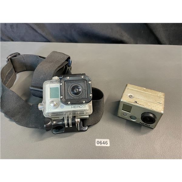 Lot of 2 Go-Pro Action Cameras - Hero 3 & Hero 2 - Used