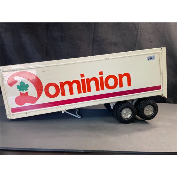Lot of 1 Vintage 1970's ERTL Dominion Stores Toy Trailer - Used