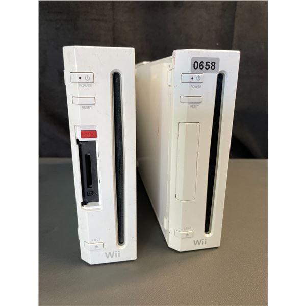 Lot of 2 Nintendo Wii Consoles - Used
