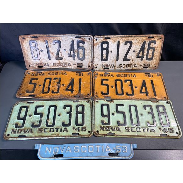 Lot of Assorted Canadian/Nova Scotia Vintage License Plates - Used