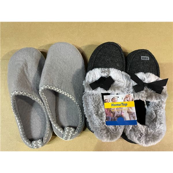 Lot of 2 Pairs of Women's Slippers - Size 6 - Brand New!