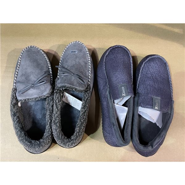 Lot of 2 Pairs of Mens Slippers - Size 13 - Brand New!