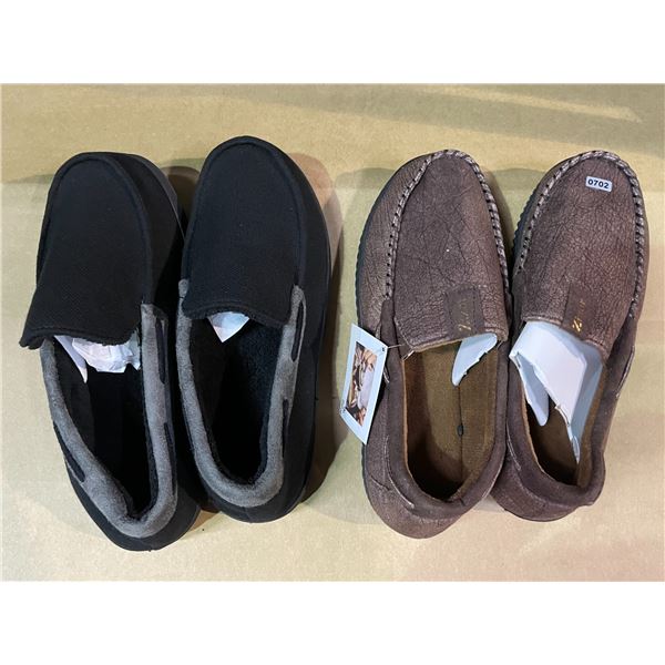 Lot of 2 Pairs of Mens Slippers - Size 12 - Brand New!