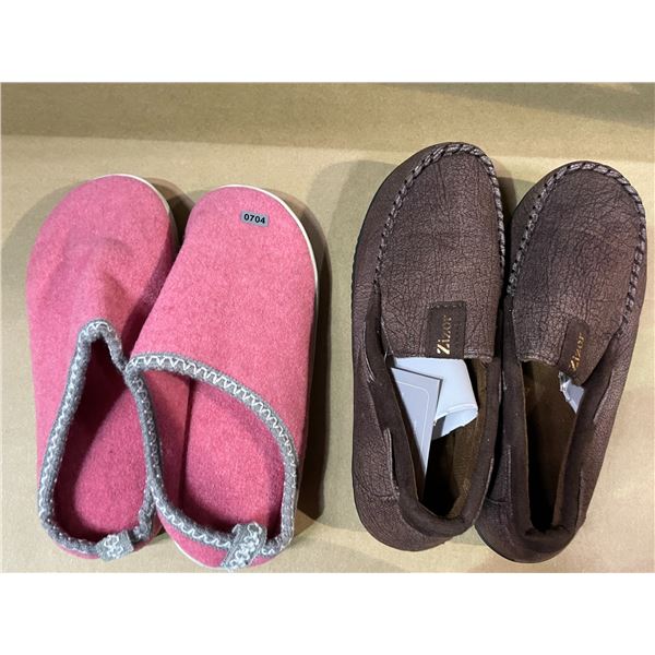Lot of 2 Pairs of Slippers - Size 11 - Brand New!