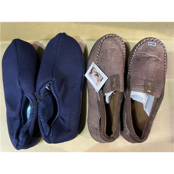 Lot of 2 Pairs of Mens Slippers - Size 12 - Brand New!