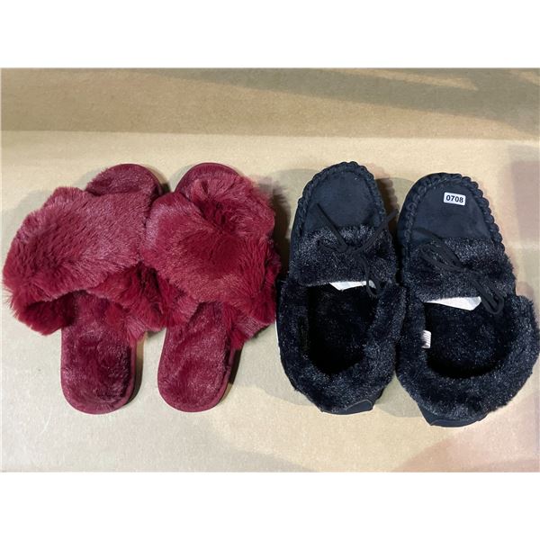 Lot of 2 Pairs of Women's Slippers - Size 6 - Brand New!