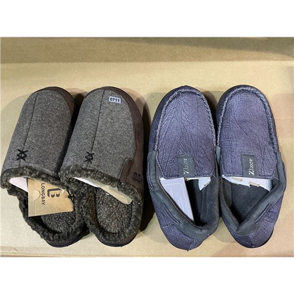 Lot of 2 Pairs of Mens Slippers - Size 8 - Brand New!