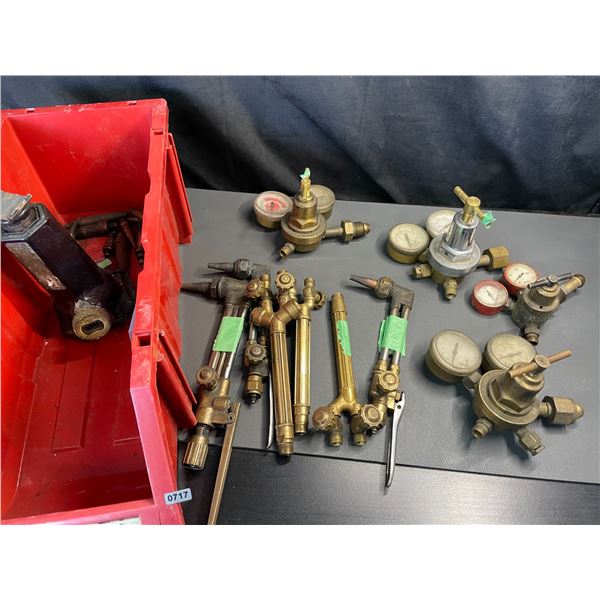 Lot of Assorted Brazing Torches & Regulator Tools for Welding - Used