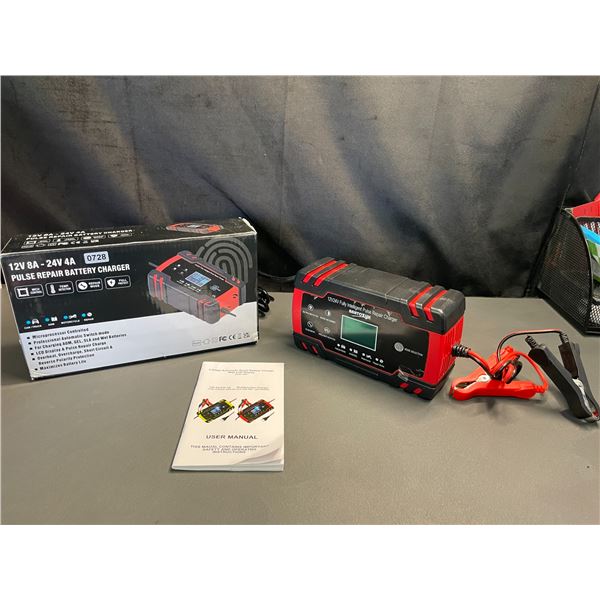 Lot of 1 3-Stage Automatic Smart Battery Charger with LCD Display - Brand New!