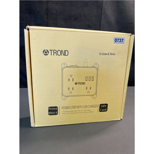 Lot of 1 TROND Power Strip with USB Ports - Brand New!