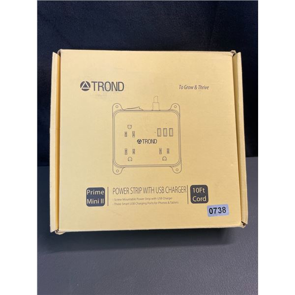 Lot of 1 TROND Power Strip with USB Ports - Brand New!