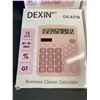 Image 2 : Lot of 4 Dexin Business Classic Calculators - Pink - Brand New