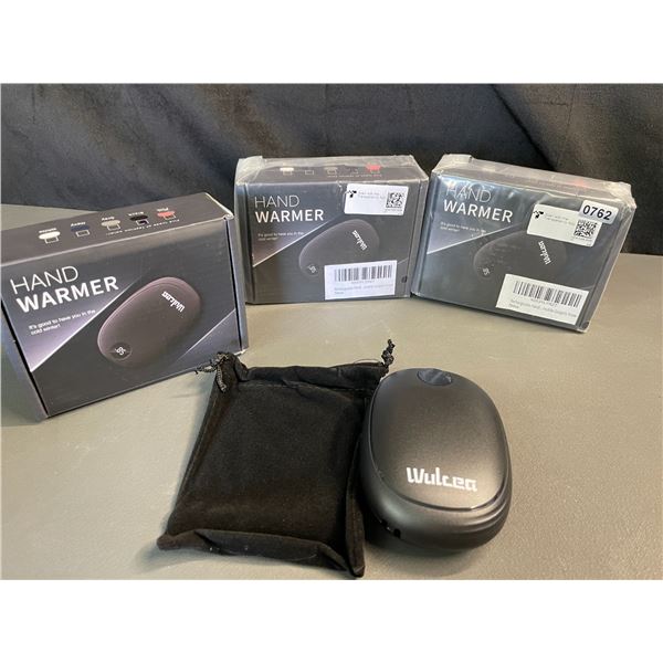 Lot of 3 Wulcea Portable Rechargeable Portable 5000mah Power Banks/Hand Warmers - Brand New!