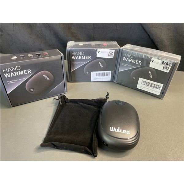 Lot of 3 Wulcea Portable Rechargeable Portable 5000mah Power Banks/Hand Warmers - Brand New!