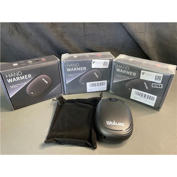 Lot of 3 Wulcea Portable Rechargeable Portable 5000mah Power Banks/Hand Warmers - Brand New!