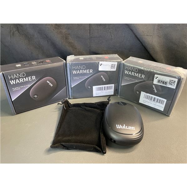 Lot of 3 Wulcea Portable Rechargeable Portable 5000mah Power Banks/Hand Warmers - Brand New!