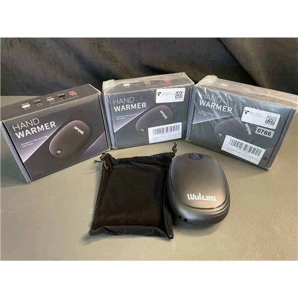 Lot of 3 Wulcea Portable Rechargeable Portable 5000mah Power Banks/Hand Warmers - Brand New!