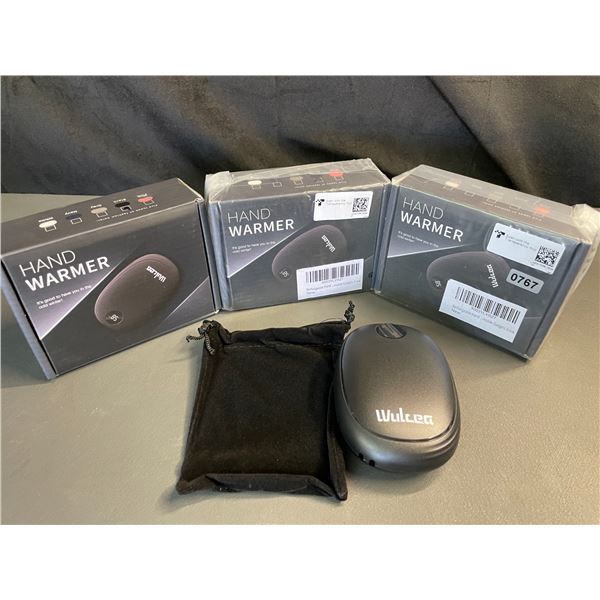 Lot of 3 Wulcea Portable Rechargeable Portable 5000mah Power Banks/Hand Warmers - Brand New!