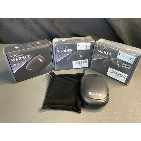 Lot of 3 Wulcea Portable Rechargeable Portable 5000mah Power Banks/Hand Warmers - Brand New!