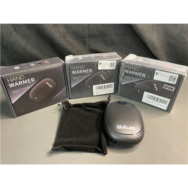 Lot of 3 Wulcea Portable Rechargeable Portable 5000mah Power Banks/Hand Warmers - Brand New!