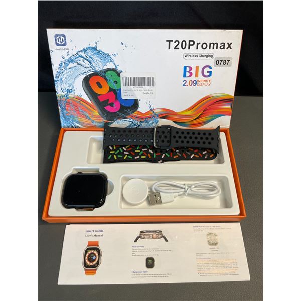 Lot of 1 T20 Pro Max Smart Sports Watch w/ 2.1" Amoled Display - Activity Tracker - Brand New!