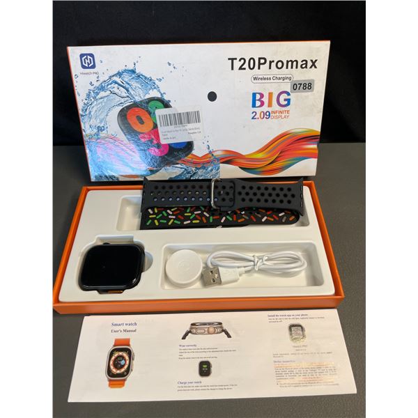Lot of 1 T20 Pro Max Smart Sports Watch w/ 2.1" Amoled Display - Activity Tracker - Brand New!