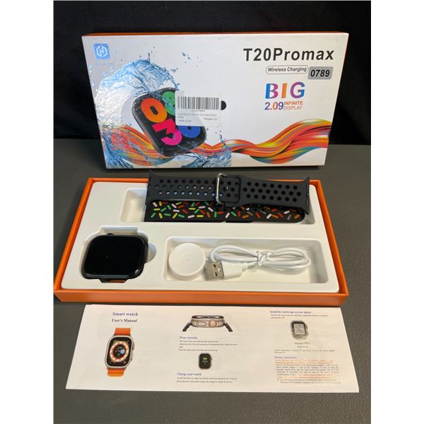 Lot of 1 T20 Pro Max Smart Sports Watch w/ 2.1" Amoled Display - Activity Tracker - Brand New!