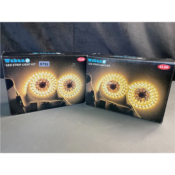 Lot of 2 LED Strip Light Kits - 32.8 FT Each - Brand New!